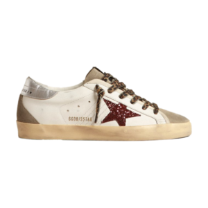 Golden Goose White Grey Red Glitter Women's Shoes
