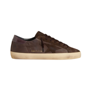 Golden Goose Super-Star Ltd in Brown Nubuck with suede Star and Purple leather heel tab(Men)