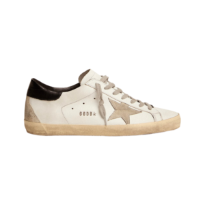 Golden Goose Super-Star with Black heel tab and Metal Stud Lettering(Unisex)