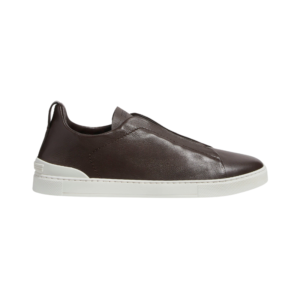 Zegna Triple Stitch Low Dark Brown