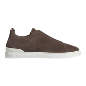 Zegna Brown Suede Triple Stitch™ Sneakers